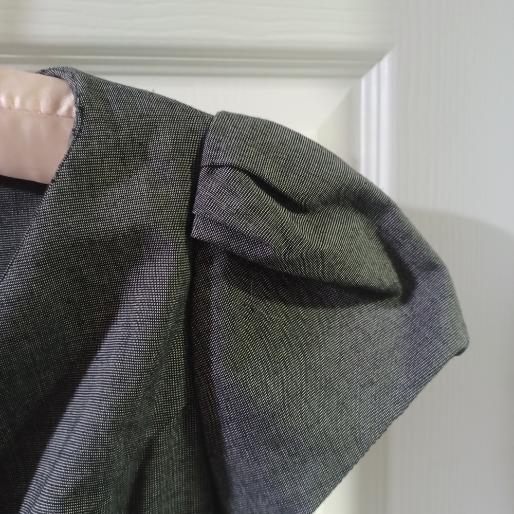 Sold AGB Charcoal Belted Midi Dress - Picture 4 of 8